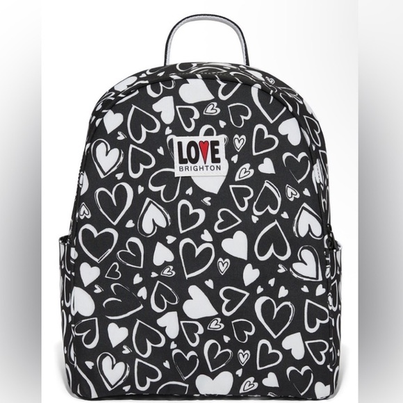 Brighton Limited Edition “Endless Love” Heart Compact Backpack Black & White NWT main image 4